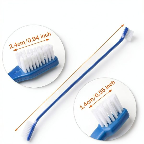 Nuogo Dog Toothbrush Dual Head Soft Bristles Pet Dental Care-1