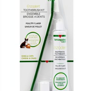 Vétoquinol Dog Toothbrush Kit Finger Brush Triple Enzyme-0