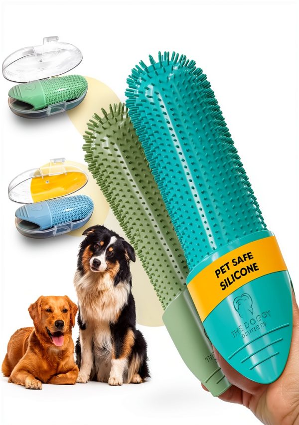 Doggy Dentists Finger Toothbrush Durable Pet Dental Care-0