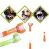 Zeyaa Pet Toothbrush Kit Triple Head Dog Cat Dental Care-2
