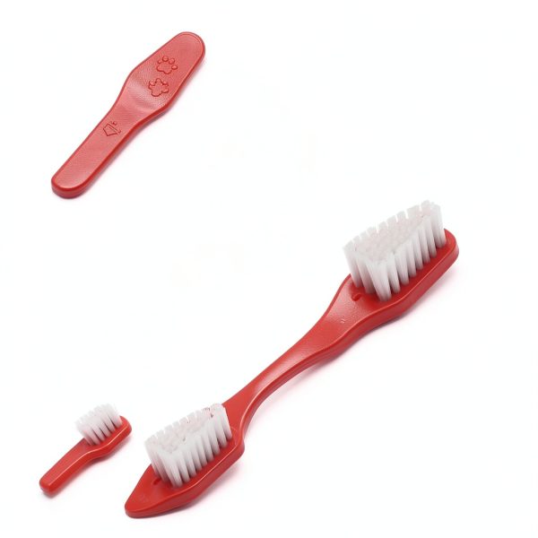 Zeyaa Pet Toothbrush Kit Triple Head Dog Cat Dental Care-4