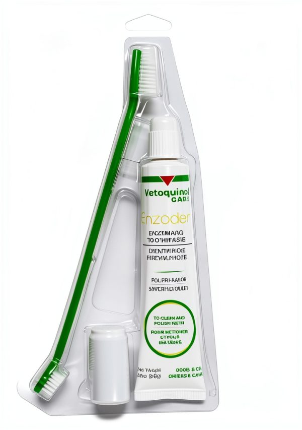 Vétoquinol Dog Toothbrush Kit Finger Brush Triple Enzyme-5