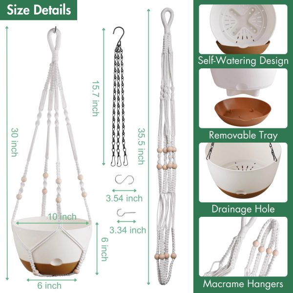Montresor Self Watering Hanging Planter Indoor Outdoor-3