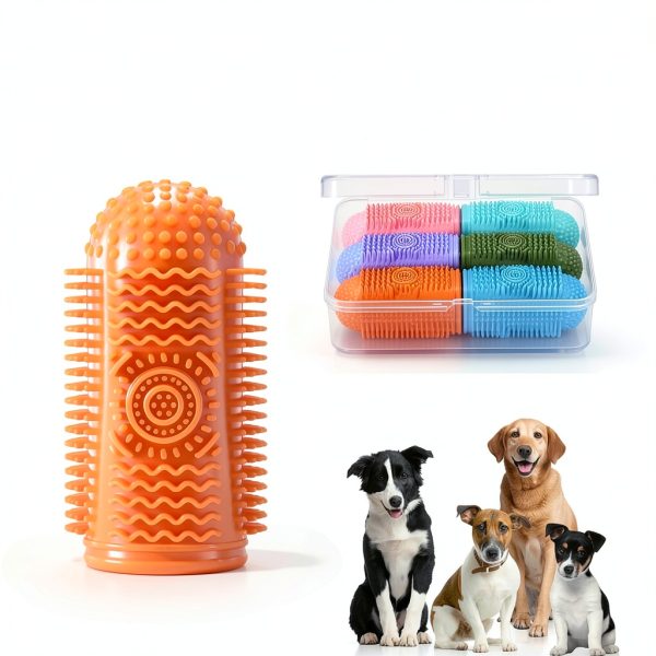 Sarnxgr Dog Finger Toothbrush Food Grade Silicone Pet Dental-6