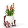 CONNOVA Smiley Face Hanging Planter Resin Garden Pot-5