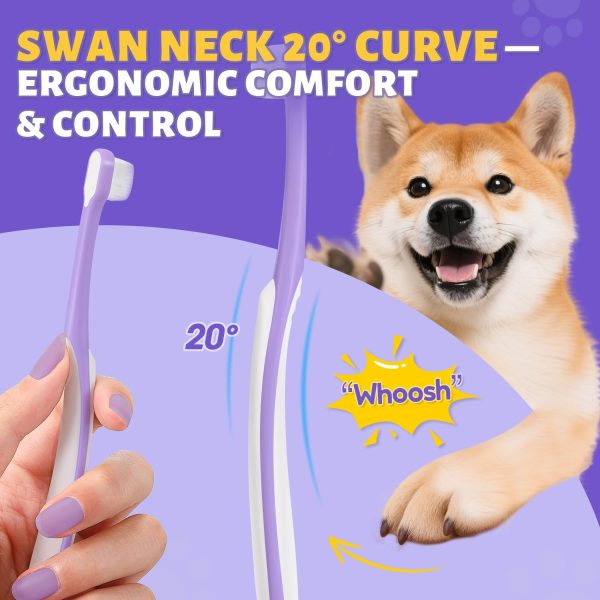 VVHOMIFE Dog Toothbrush Small Dog Toothbrush Soft Bristles-2