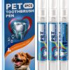 Hkpetty Dog Toothbrush Pen Plant Based Formula Fresh Breath-0