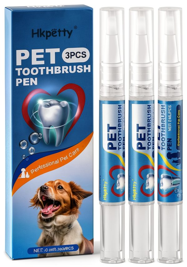 Hkpetty Dog Toothbrush Pen Plant Based Formula Fresh Breath-0