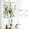 Mkono Jute Hanging Planter Foldable Modern Indoor Plant Pot-1