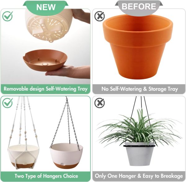 Montresor Self Watering Hanging Planter Indoor Outdoor-6