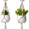 Dahey Macrame Plant Hanger Cotton Car Mirror Decor-2