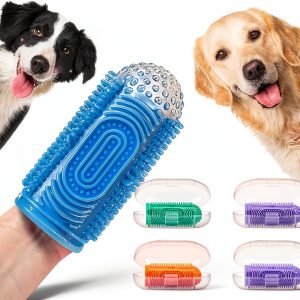 YUEYUEJIA Dog Finger Toothbrush Soft Silicone Pet Dental-0