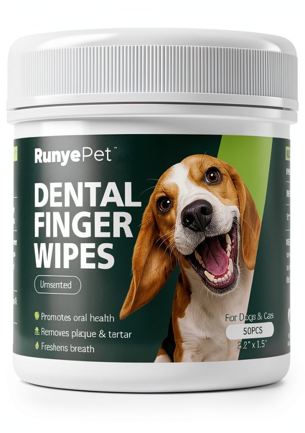 RunyePet Dog Cat Dental Wipes Finger Wipes Cleaning Kit-8