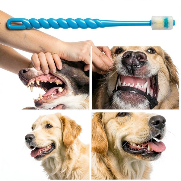 DQITJ Dog Toothbrush 4 Pack 360 Bristles Small Pets-4