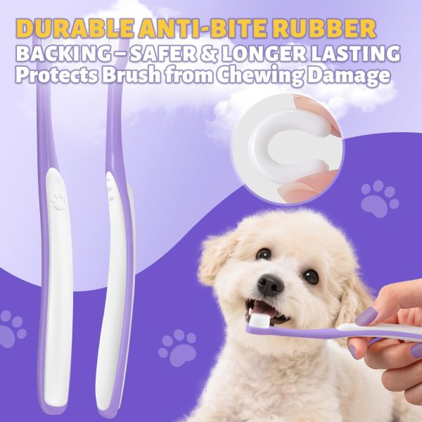 VVHOMIFE Dog Toothbrush Small Dog Toothbrush Soft Bristles-3