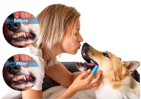 Babove Dog Finger Toothbrush Food Grade Silicone 4 Pack-1