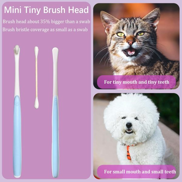 JGocot Microhead Pet Toothbrush Blue Green Tiny Brush Head-4