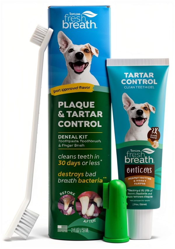 TropiClean Dog Toothbrush Kit Fresh Breath Dental Care-0
