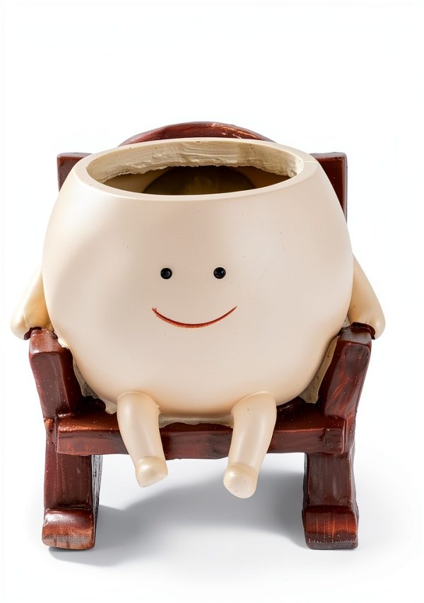CONNOVA Smiley Face Hanging Planter Resin Garden Pot-2