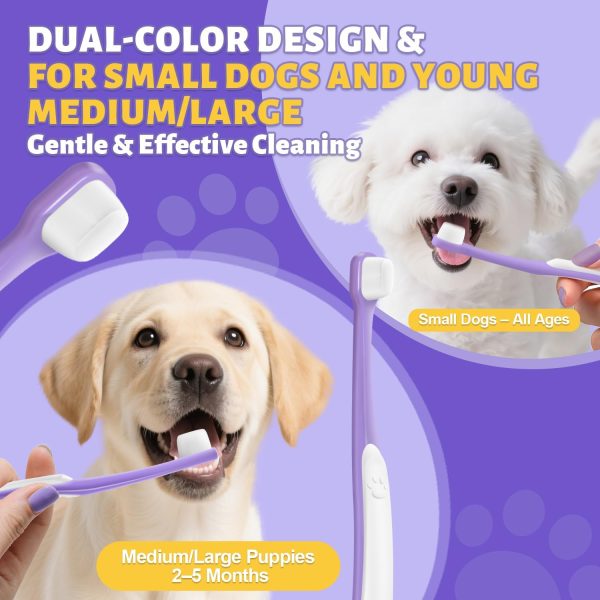 VVHOMIFE Dog Toothbrush Small Dog Toothbrush Soft Bristles-6