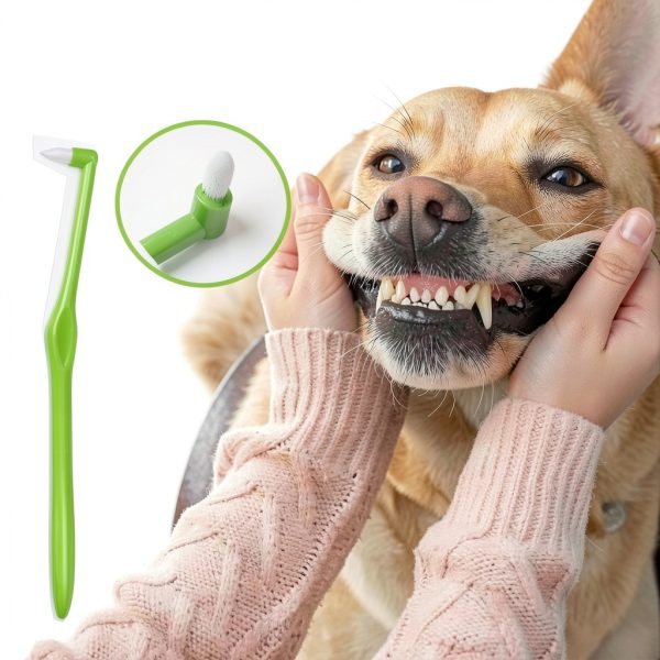 Qubccum Dog Toothbrush 8 Pcs Soft Hard Bristles Pet Dental-2