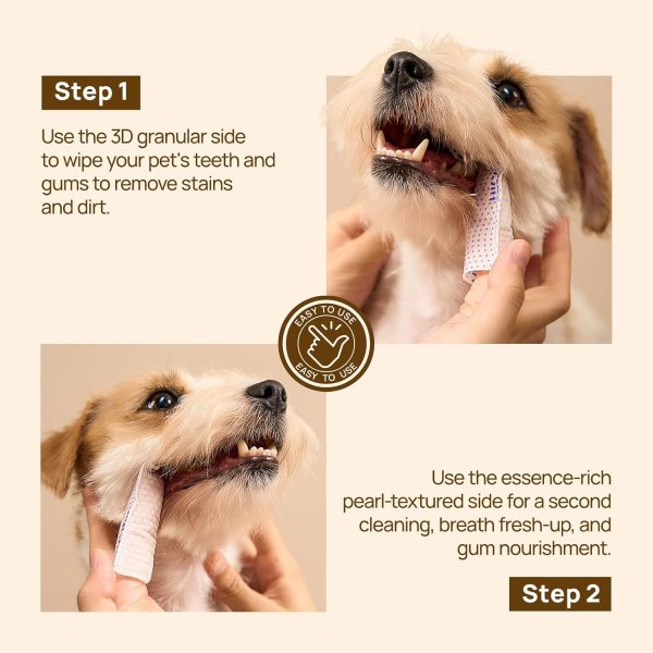 HICC PET Pet Dental Wipes Finger Toothbrush Coconut Oil-5