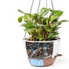 Vanslogreen Hanging Planter Set 2‑Piece 8″ White Plastic Self‑Watering-1