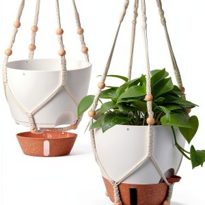 Fielda Hanging Planter Plastic Self Watering 10in-0