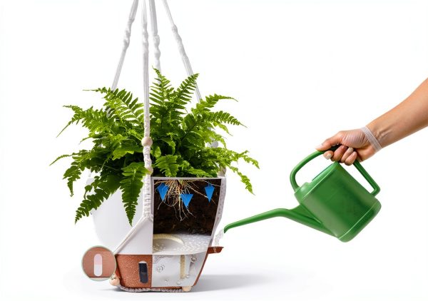 Fielda Hanging Planter Plastic Self Watering 10in-2