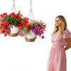 Fielda Hanging Planter Plastic Self Watering 10in-3