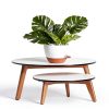 Vanslogreen Hanging Planter Set 2‑Piece 8″ White Plastic Self‑Watering-5