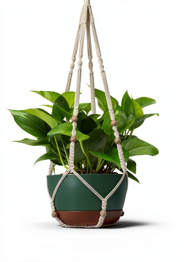 Hanging Planter USLAI Cotton Boho Design-5