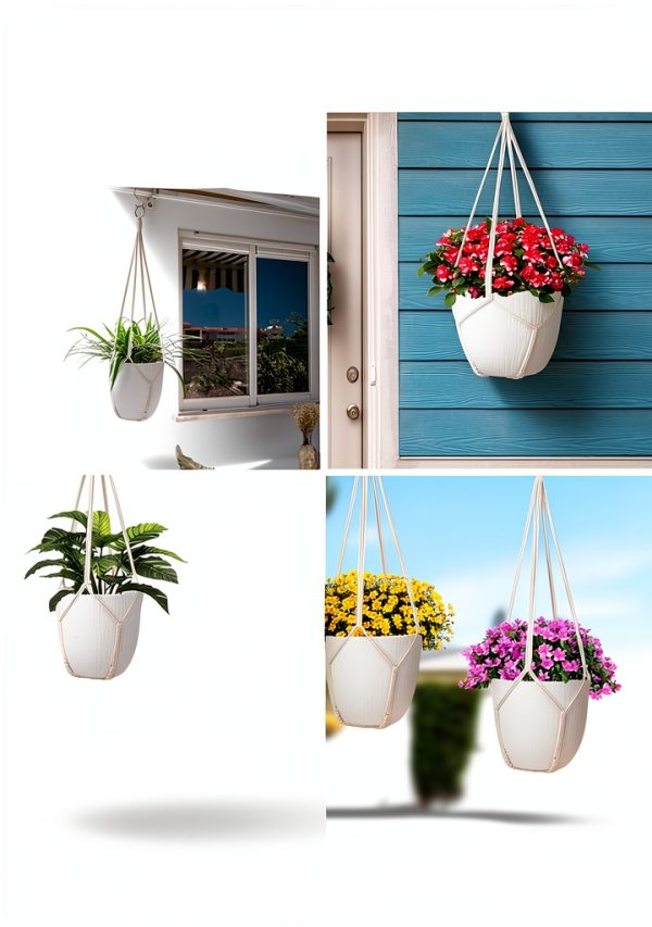 Garini Macrame Plant Hangers 3 Pack Assorted Sizes-5