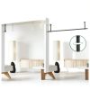 Uoveya Metal Hanging Plant Hanger Mounted Black 47.5in 2pcs Display-2