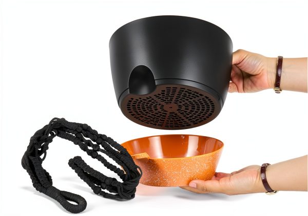 Hanging Planter GARDIFE 10 Inch Matte Black Self Watering Set-2