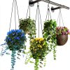 Uoveya Hanging Plant Hanger Metal Wall Mount 63In Length Black-0