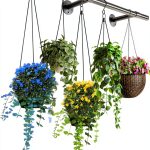 Uoveya Hanging Plant Hanger Metal Wall Mount 63In Length Black-0