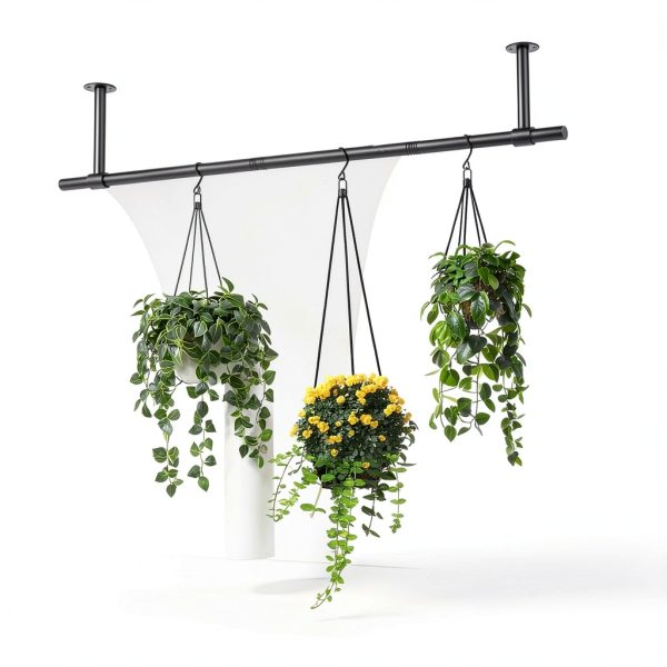 Uoveya Metal Hanging Plant Hanger 47.5in Black Wall‑Mounted Set-2