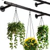 Uoveya Metal Hanging Plant Hanger Mounted Black 47.5in 2pcs Display-0