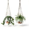 GARDIFE Hanging Planter 8" Set with Self Watering Saucer – White-4