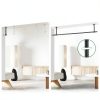 Uoveya Metal Hanging Plant Hanger 31.5in Black Wall Mounted 2‑pcs Set-2
