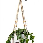 GARDIFE Hanging Planter 8" Set with Self Watering Saucer – White-0