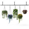 Uoveya Hanging Plant Hanger Metal Wall Mount 63In Length Black-3