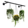 Uoveya Metal Hanging Plant Hanger Mounted Black 47.5in 2pcs Display-5