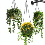 Uoveya Metal Hanging Plant Hanger 47.5in Black Wall‑Mounted Set-0