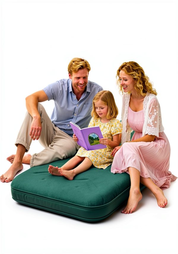 Twin Inflatable Mattress QPAU SD001 Green Twin 9" Extra Plush Foldable-2