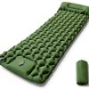 Ultra-Light Inflatable Sleeping Pad MEI&CO Green with Pillow and Pump-7