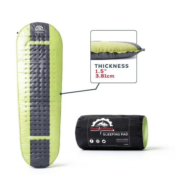 Gear Doctors Oxylus Self Inflating Sleeping Pad 4.3 R Value 1.5" Thick-1