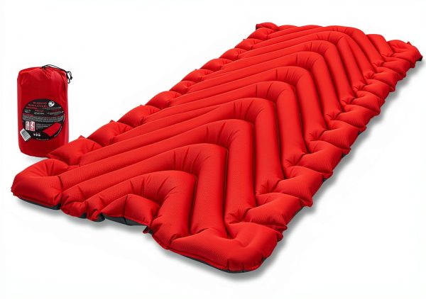 Klymit Insulated Static V Luxe Inflatable Sleeping Pad Red 3 Inch-1
