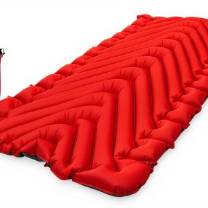 Klymit Insulated Static V Luxe Inflatable Sleeping Pad Red 3 Inch-0